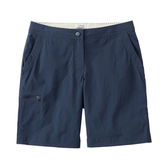 LL Bean Women's EUC Navy Blue Water Repellent Comfort Trail Shorts Mid Rise 16 - Picture 1 of 7